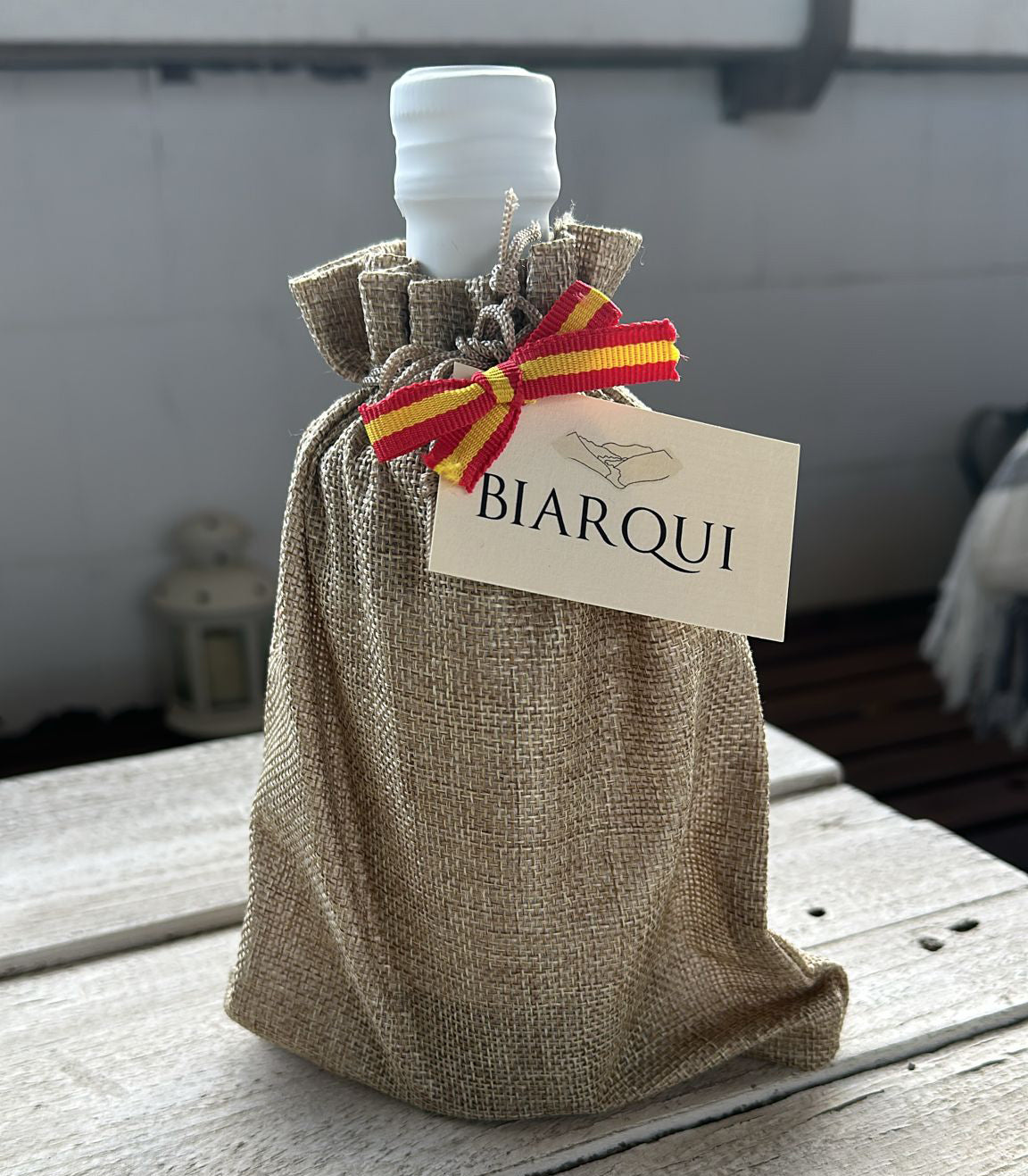 BIARQUI - 1 Botella de 500 ml - En bolsa de arpillera con logotipo. Aceite de Oliva Virgen Extra. Picual cosecha temprana.